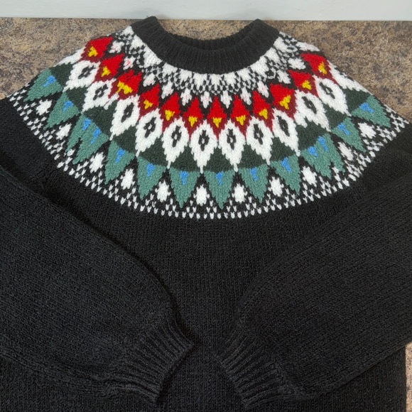 Urban Outfitters Cadence Intarsia Knit Crew Neck Winter Sweater Women’s Size M - Picture 5 of 15